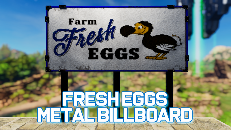 Fresh Eggs Metal Billboard - ARK Painting Preview