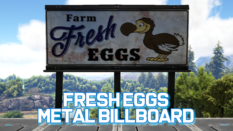 Fresh Eggs Metal Billboard - ARK Painting Preview
