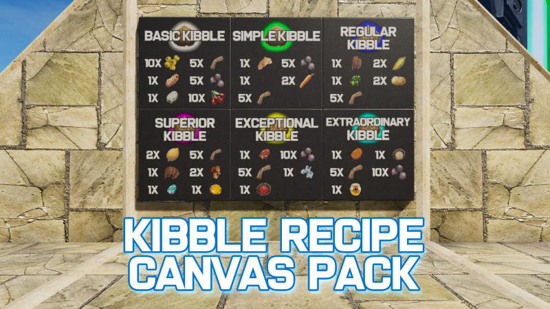 Kibble Recipe Canvas Pack - ARK Painting Preview