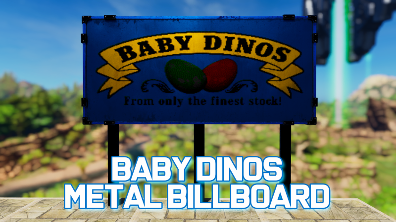 Baby Dinos Metal Billboard - ARK Painting Preview